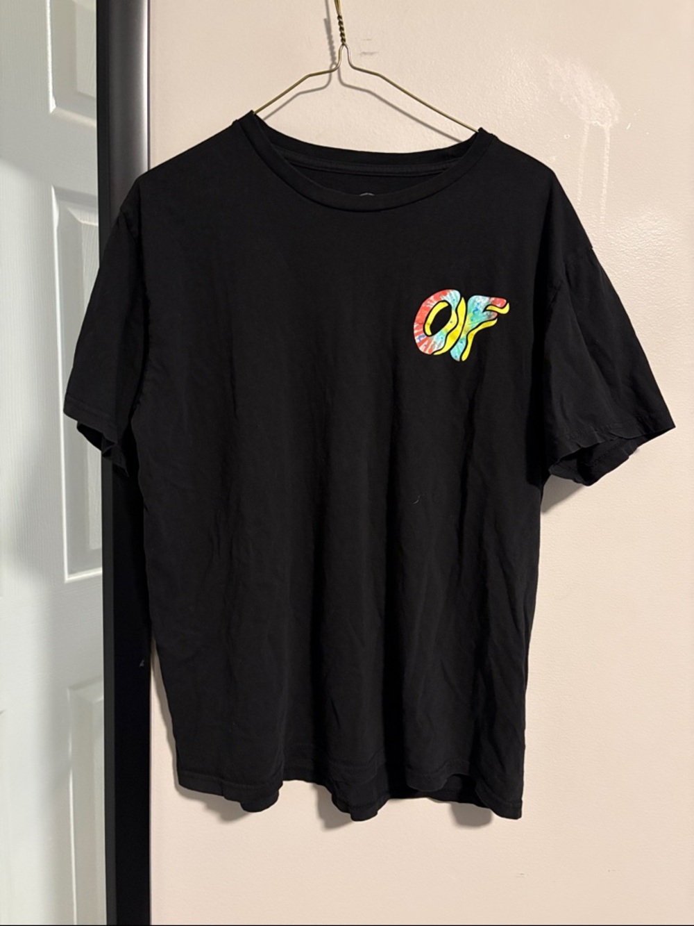 OF Skateboard Short-Sleeve Crewneck T-Shirt with Tie dye Logo